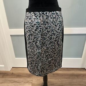 BOSS Hugo Boss Woven Tweed Geometric Pencil Skirt US Size 6